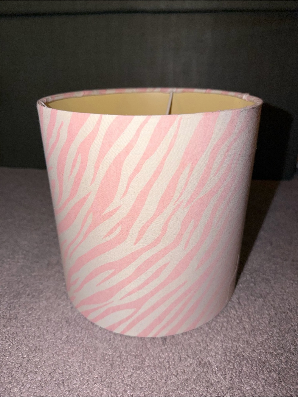 Pink Zebra-Print Lamp Shade